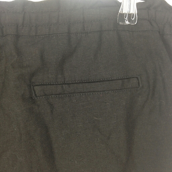 Old Navy Womens Black Linen Tie Waist Shorts Size 10 - Picture 7 of 13